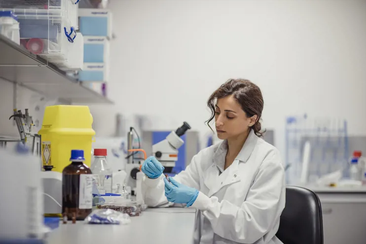Female scientist working in a laboratory
